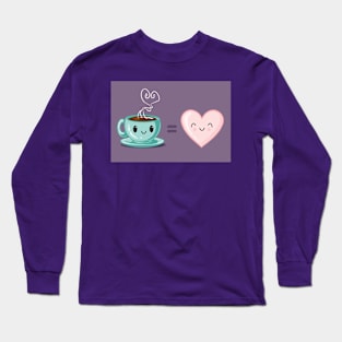 Coffee Equals Love Coffee Math Long Sleeve T-Shirt